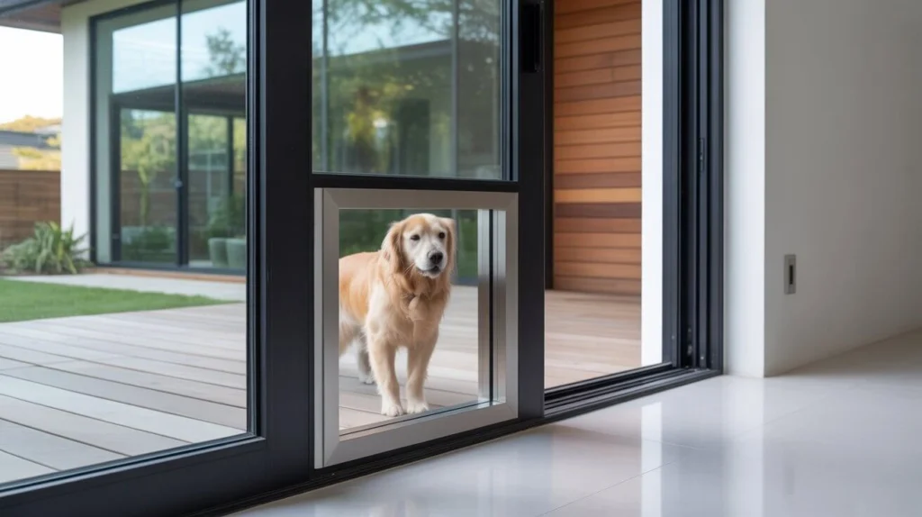 Sliding door dog door 2 Sliding door dog door